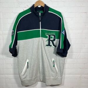 Vintage RocaWear Full Zip Sweatshirt Mens Size XL Gray Embroidered Logo Pockets